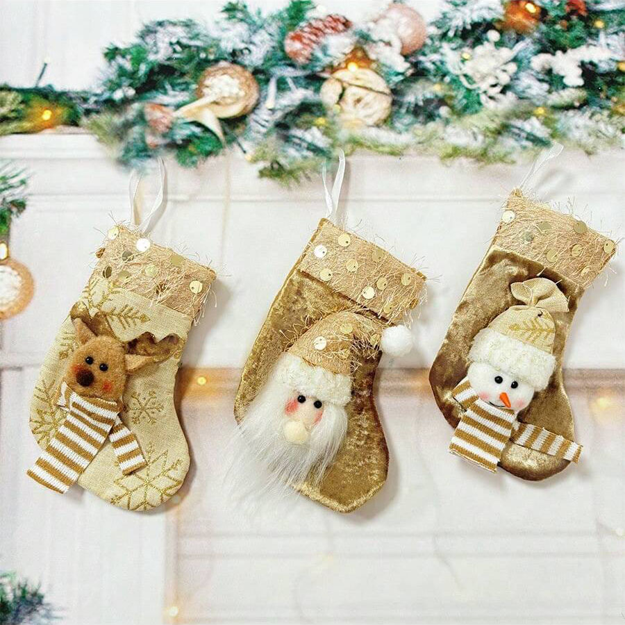 3pcs Christmas Decoration Stoc - đánh giá và giá Christmas Stocking Hanging