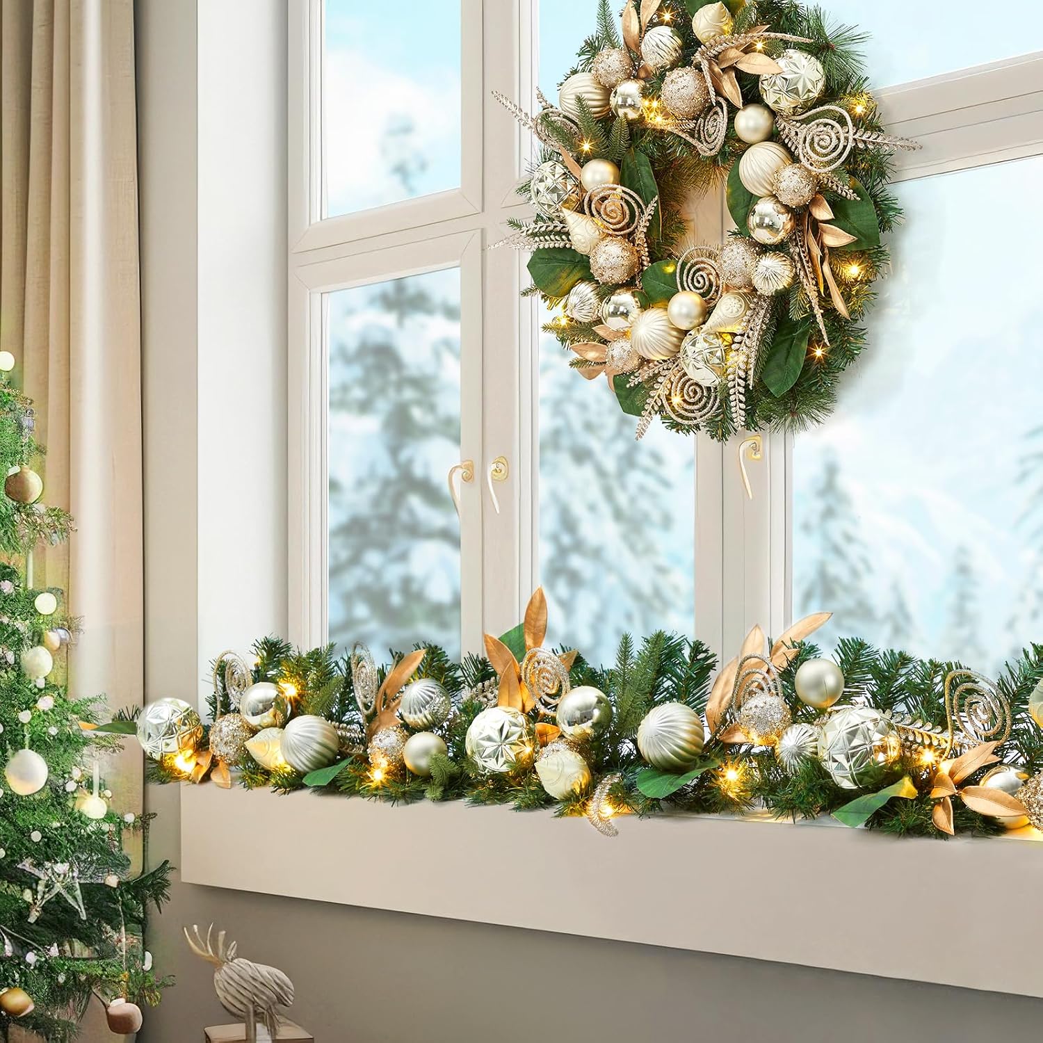 Garvee 24 Inch Christmas Wreat - đánh giá và giá Led Fairy String Lights