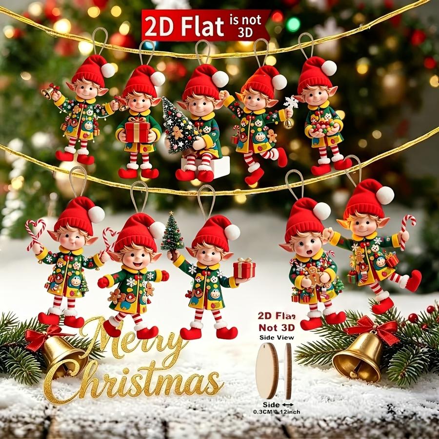 1/5/10/20/50/100pcs 2D Flat, 1 - đánh giá và giá Christmas Tree Artificial