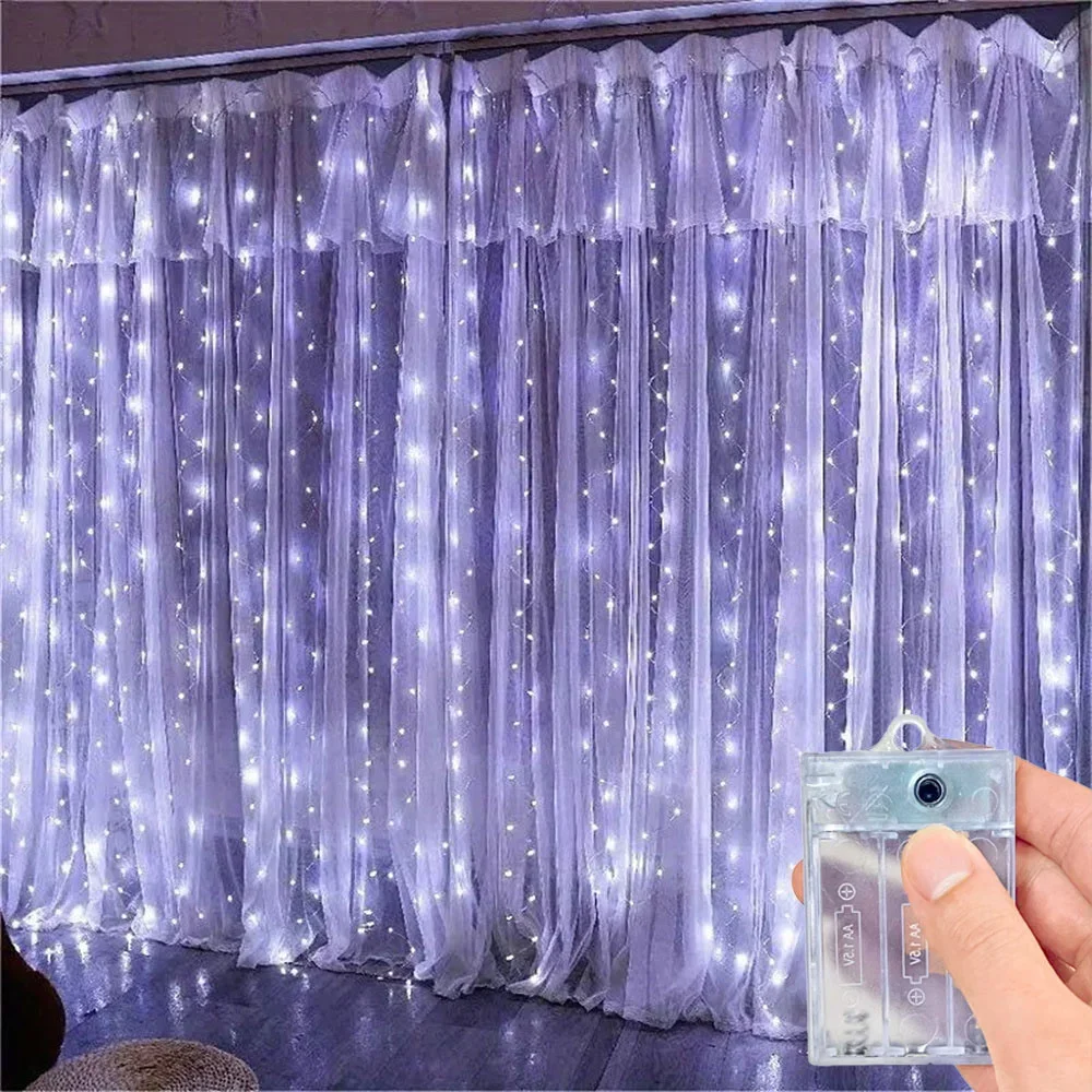 Battery Power 3/6m Curtain LED - đánh giá và giá Led Fairy String Lights