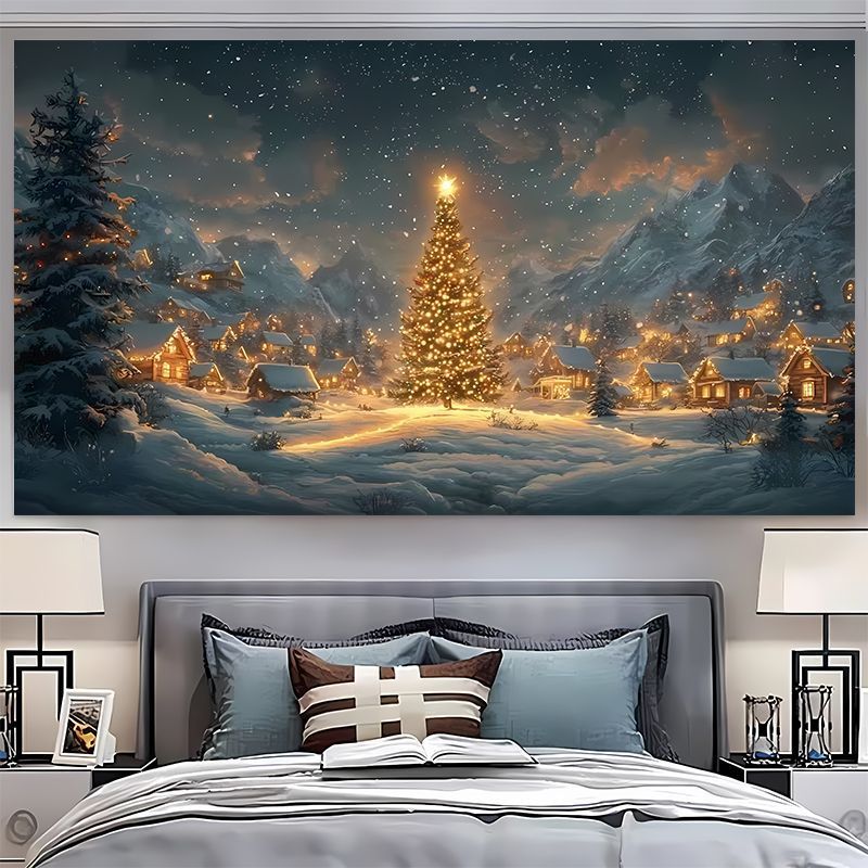 VIKAMA Snow Mountain Christmas - đánh giá và giá Christmas Tree Artificial