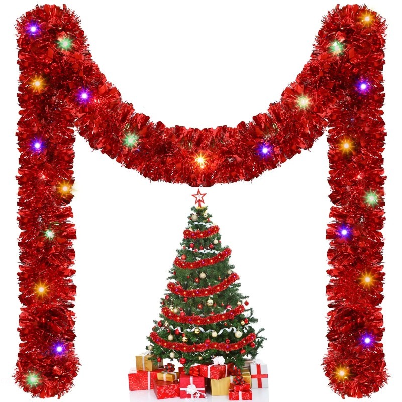 1PC 5M Christmas Tinsel Garlan - đánh giá và giá Tinsel Garland Decoration